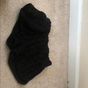 Black patterned shorts